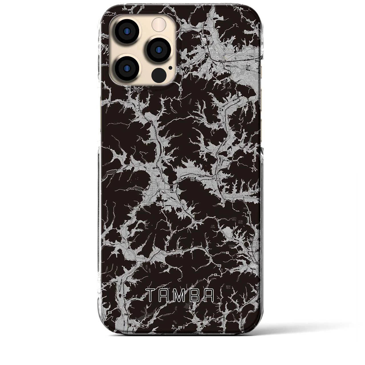 【丹波(兵庫県)】地図柄iPhoneケース(クリアタイプ)