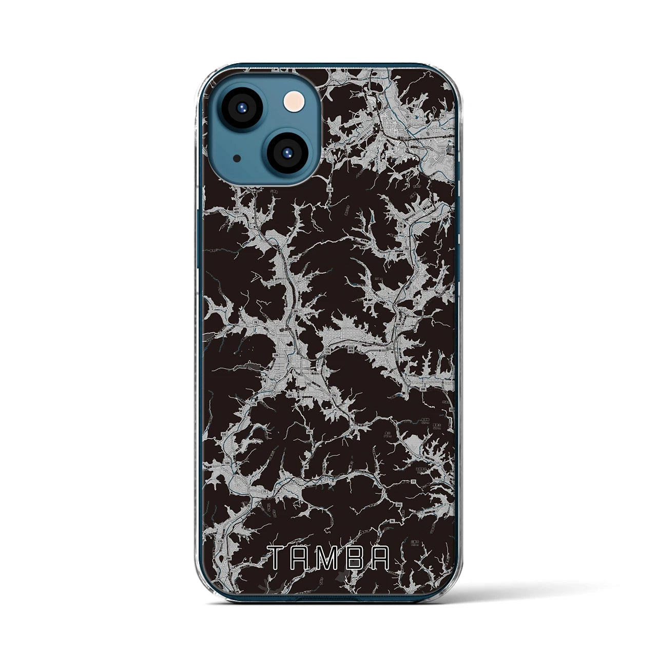 【丹波(兵庫県)】地図柄iPhoneケース(クリアタイプ)