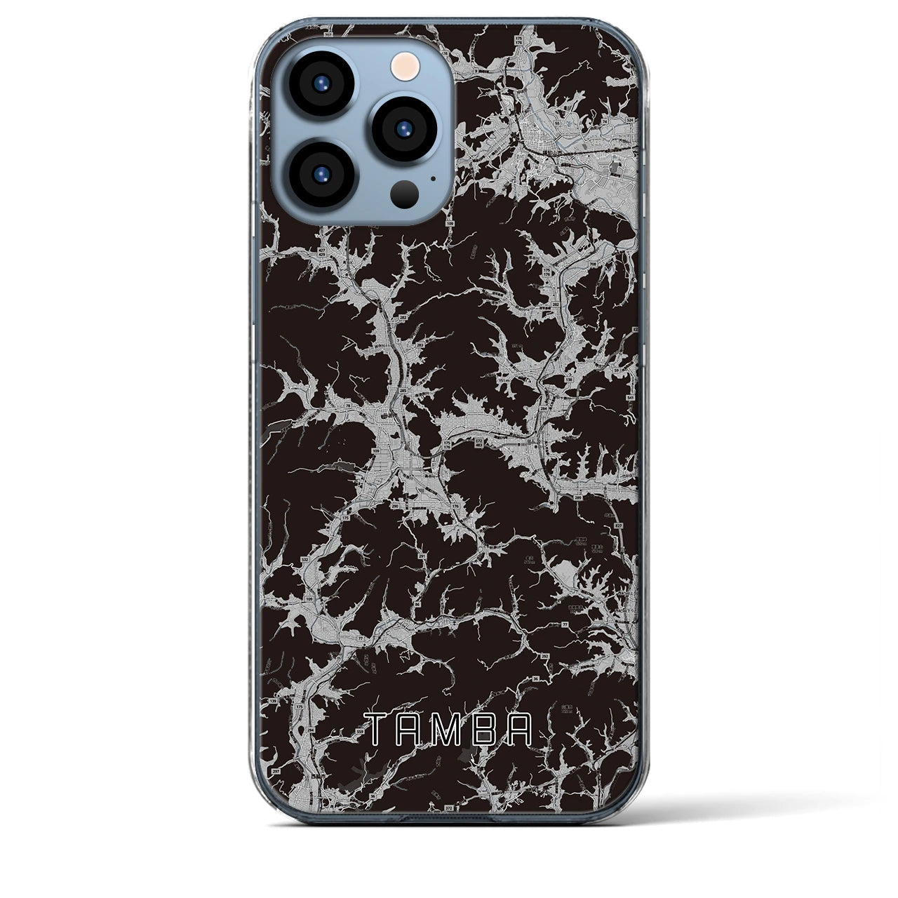 【丹波(兵庫県)】地図柄iPhoneケース(クリアタイプ)