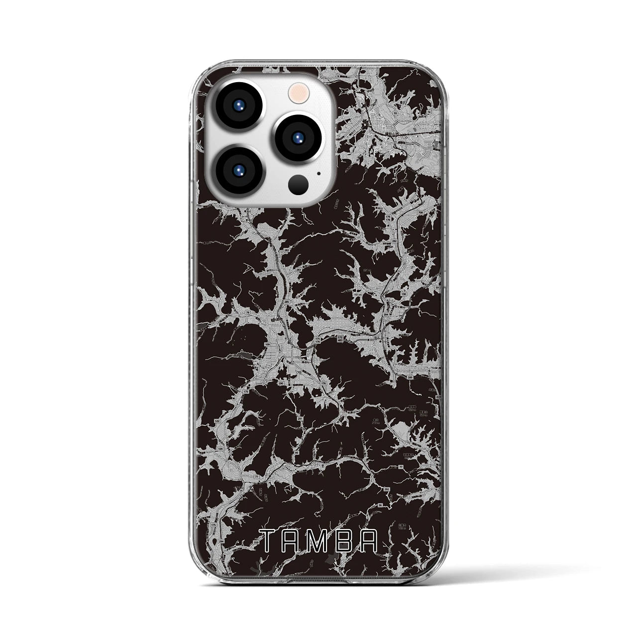 【丹波(兵庫県)】地図柄iPhoneケース(クリアタイプ)