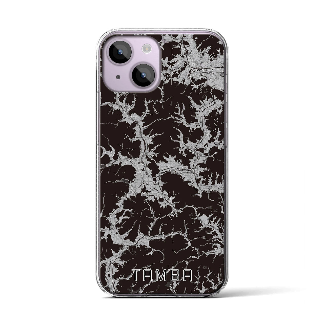 【丹波(兵庫県)】地図柄iPhoneケース(クリアタイプ)