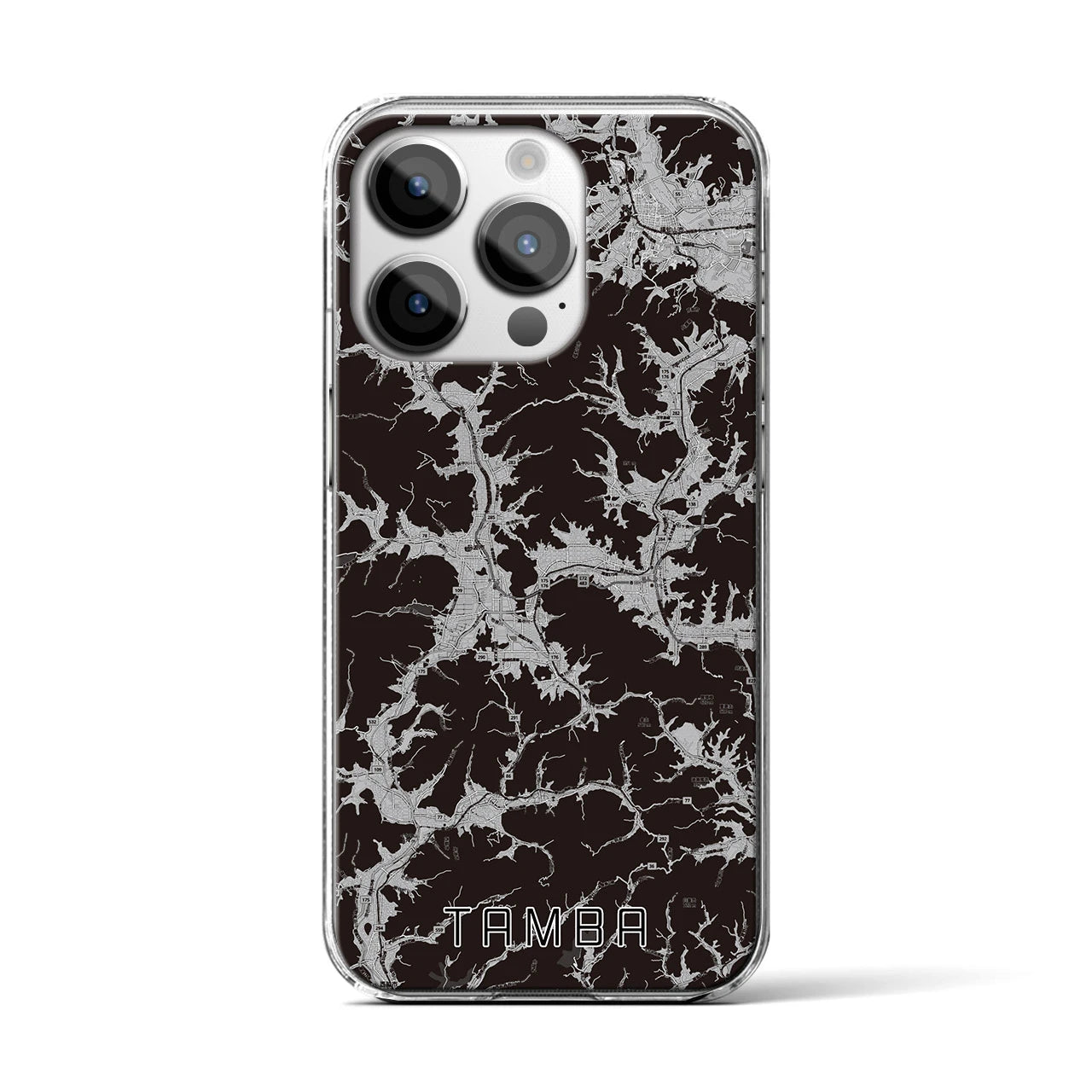 【丹波(兵庫県)】地図柄iPhoneケース(クリアタイプ)