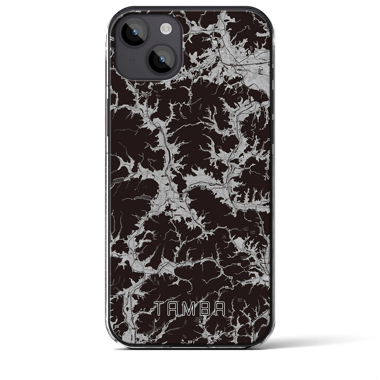 【丹波(兵庫県)】地図柄iPhoneケース(クリアタイプ)