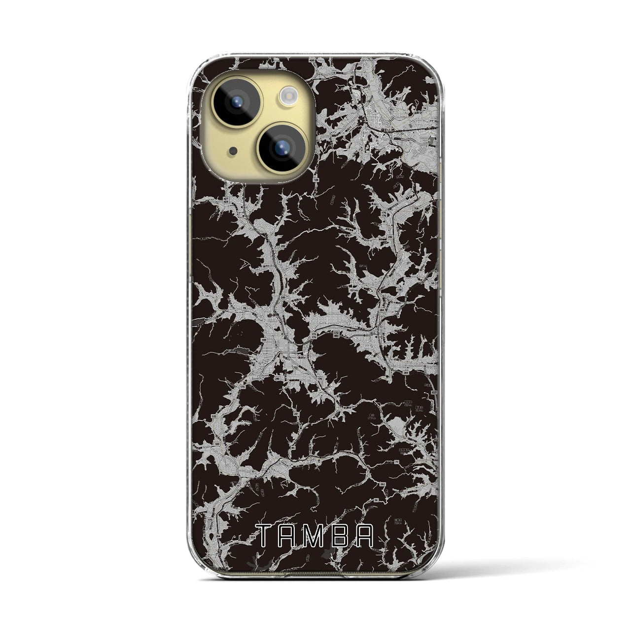 【丹波(兵庫県)】地図柄iPhoneケース(クリアタイプ)