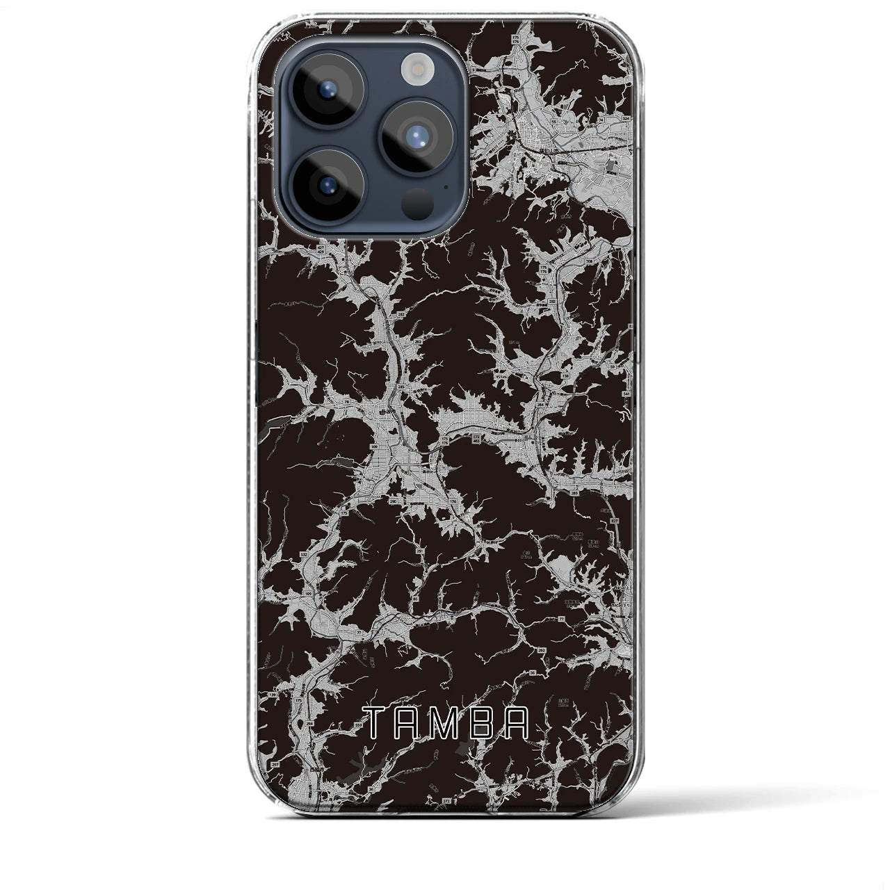 【丹波(兵庫県)】地図柄iPhoneケース(クリアタイプ)