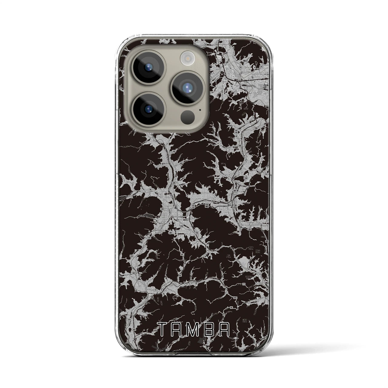 【丹波(兵庫県)】地図柄iPhoneケース(クリアタイプ)