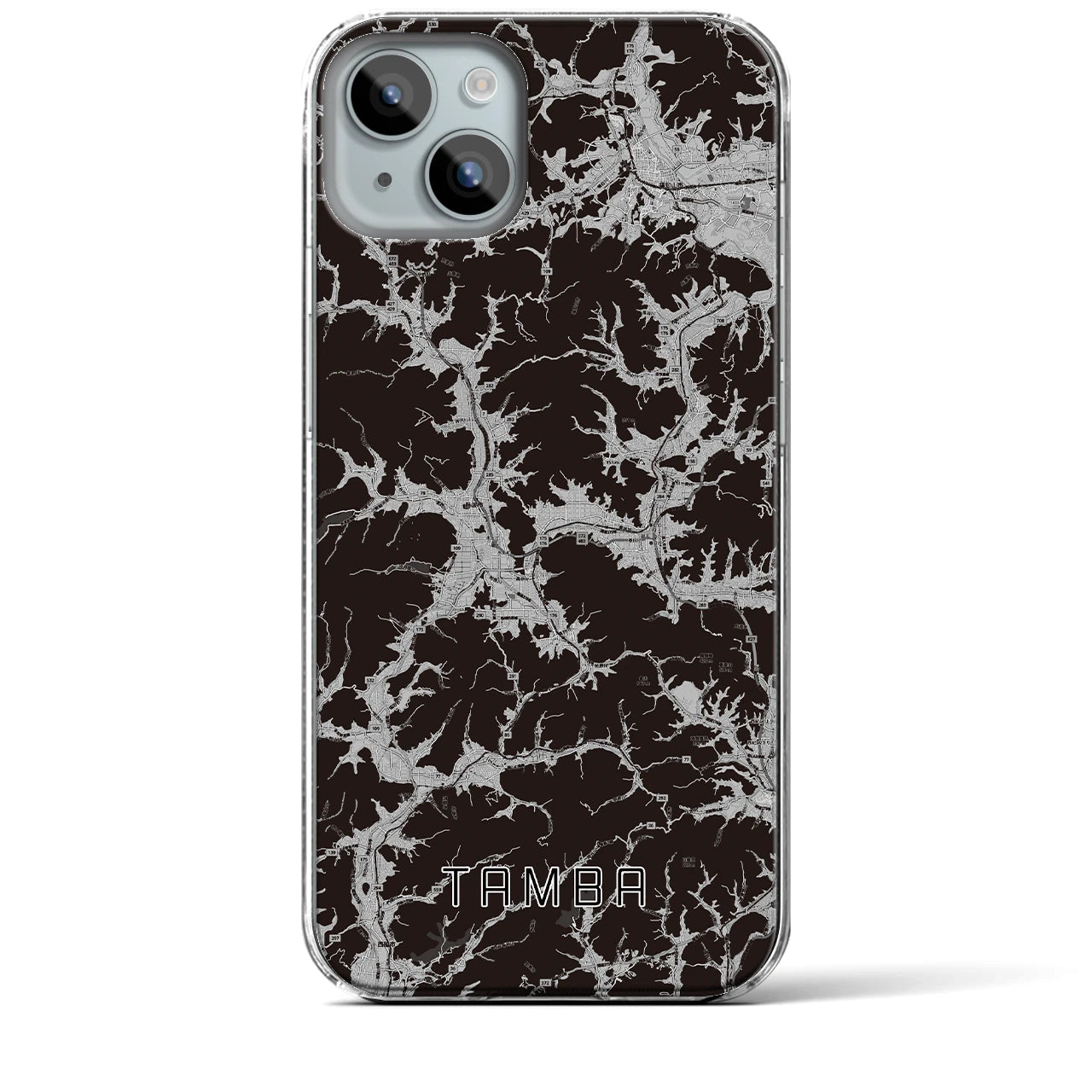 【丹波(兵庫県)】地図柄iPhoneケース(クリアタイプ)