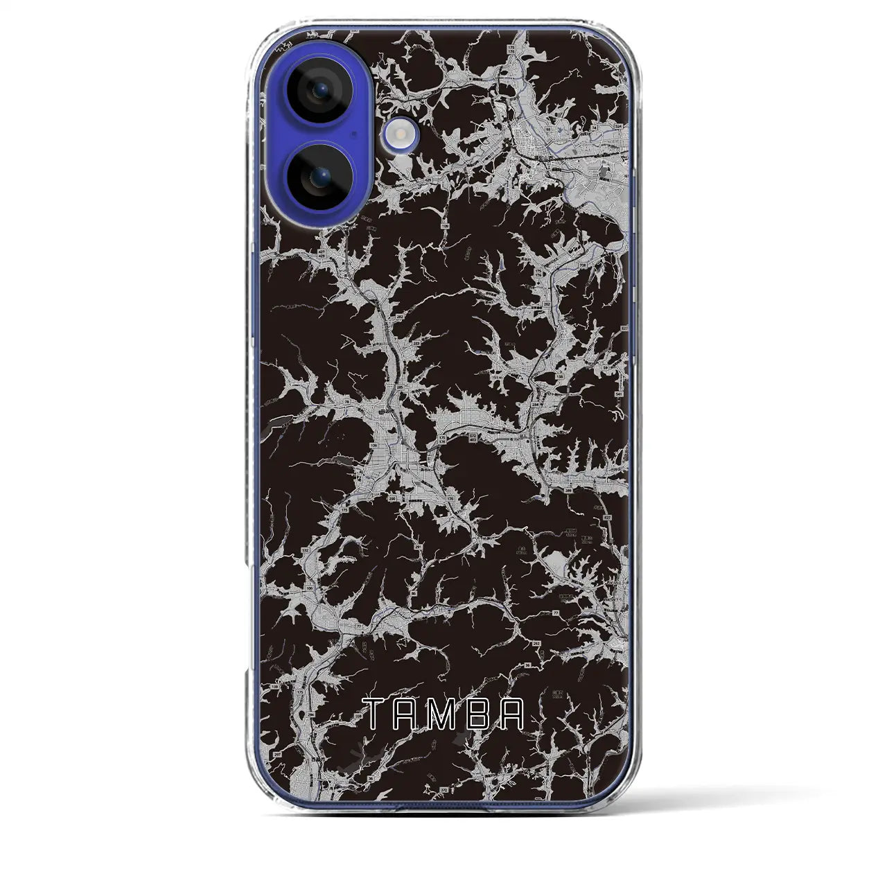 【丹波(兵庫県)】地図柄iPhoneケース(クリアタイプ)