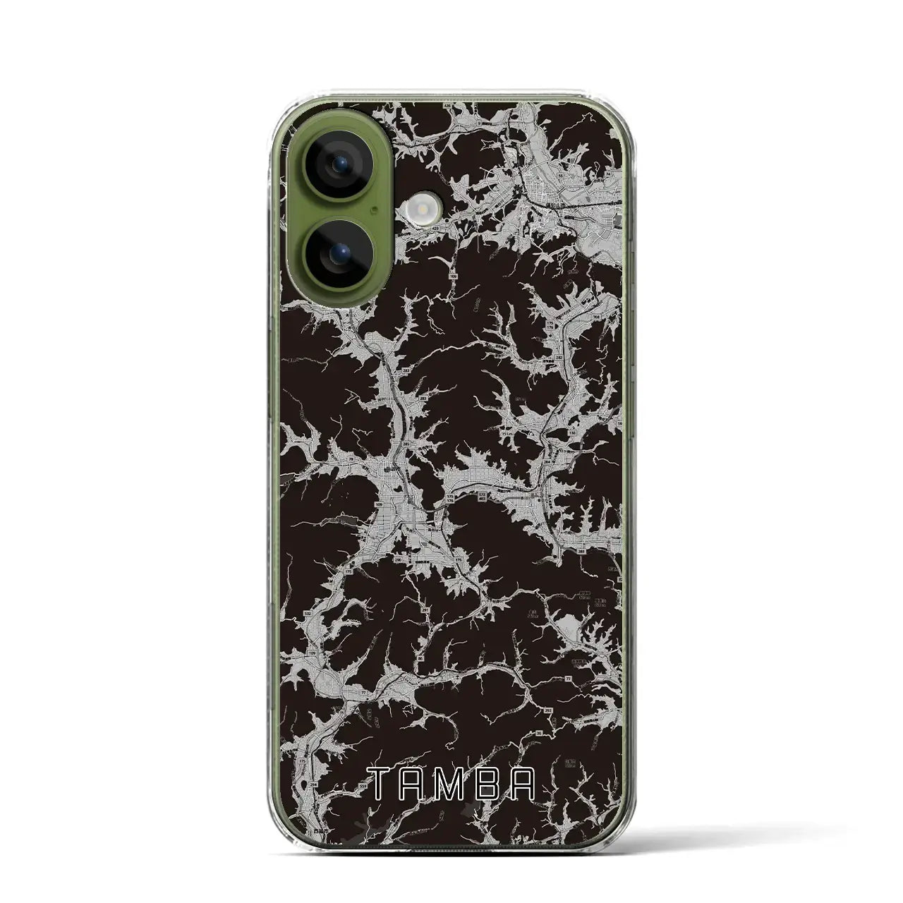 【丹波(兵庫県)】地図柄iPhoneケース(クリアタイプ)