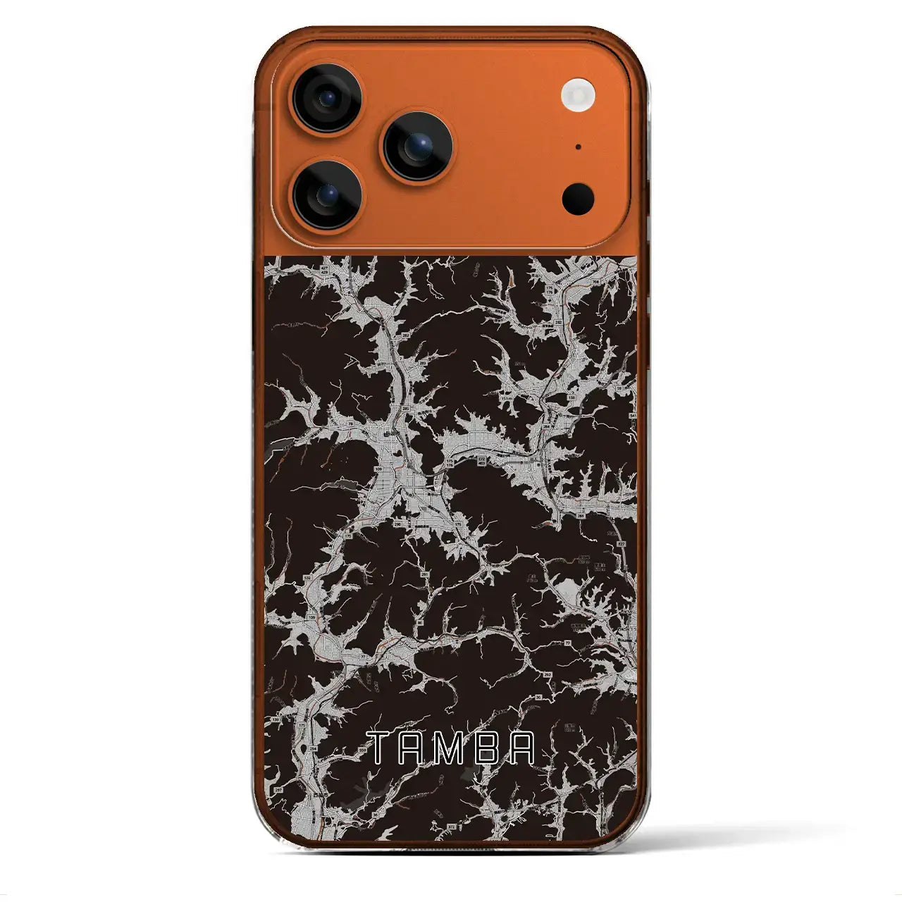 【丹波(兵庫県)】地図柄iPhoneケース(クリアタイプ)