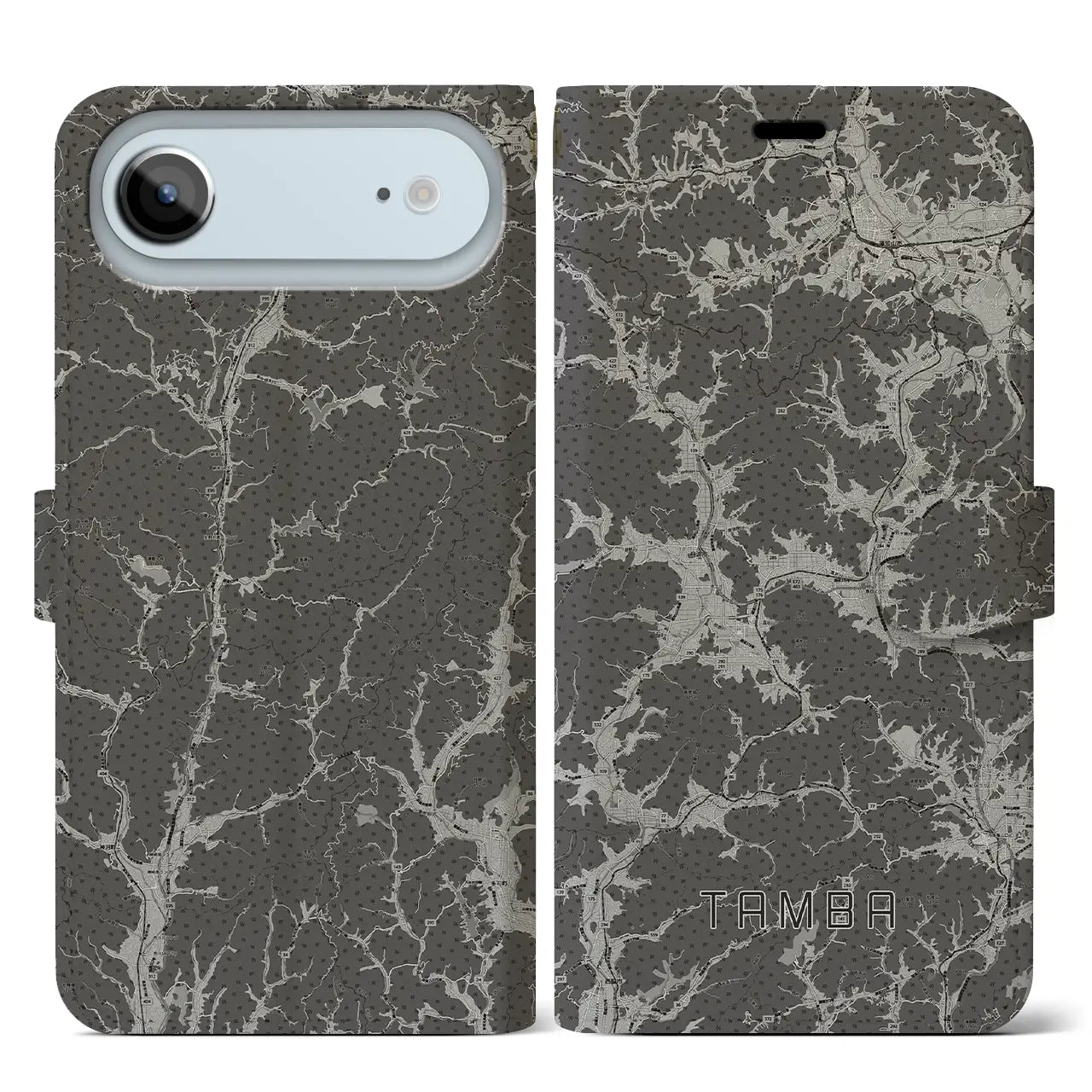 【丹波(兵庫県)】地図柄iPhoneケース(手帳タイプ)