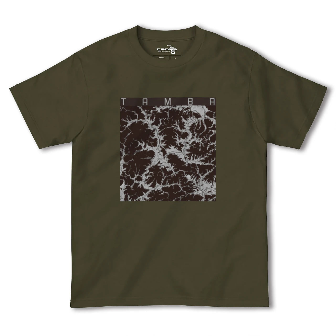 【丹波(兵庫県)】地図柄ヘビーウェイトTシャツ