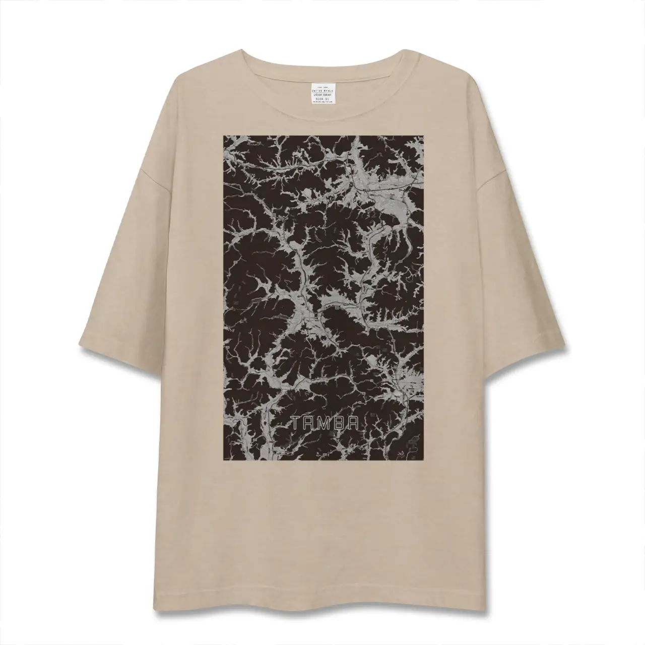 【丹波(兵庫県)】地図柄ビッグシルエットTシャツ