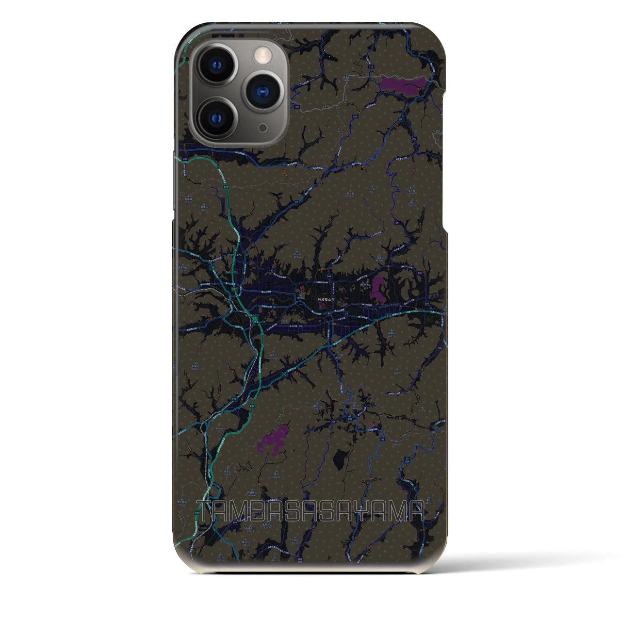 【丹波篠山(兵庫県)】地図柄iPhoneケース(バックカバータイプ)