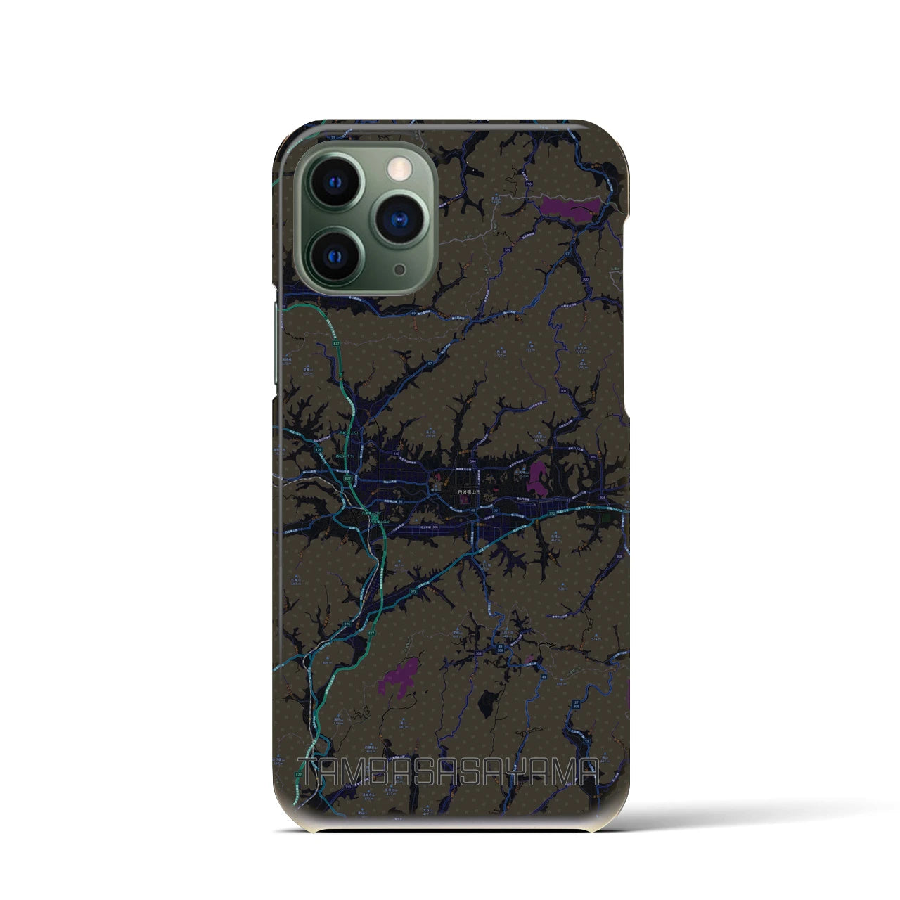 【丹波篠山(兵庫県)】地図柄iPhoneケース(バックカバータイプ)