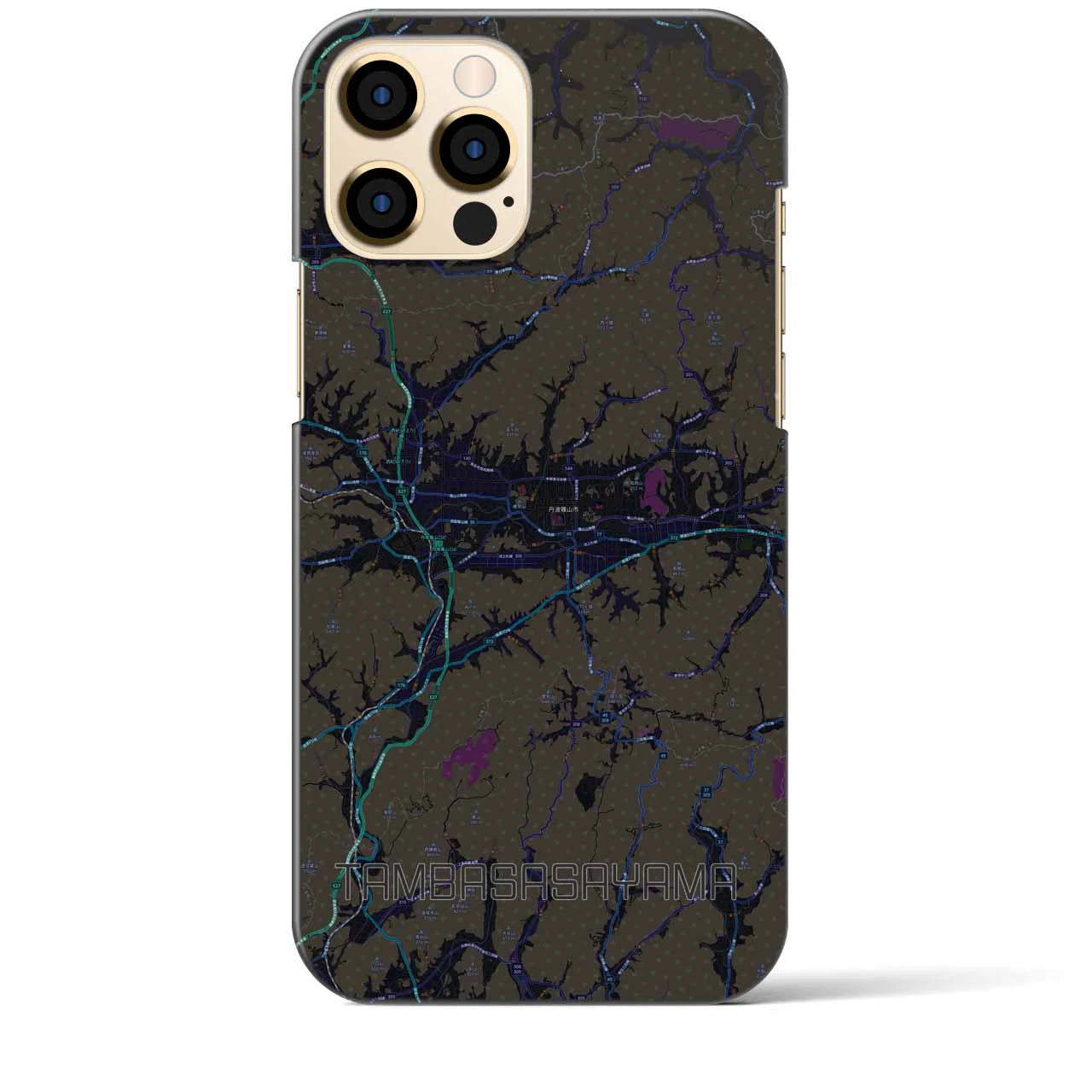 【丹波篠山(兵庫県)】地図柄iPhoneケース(バックカバータイプ)