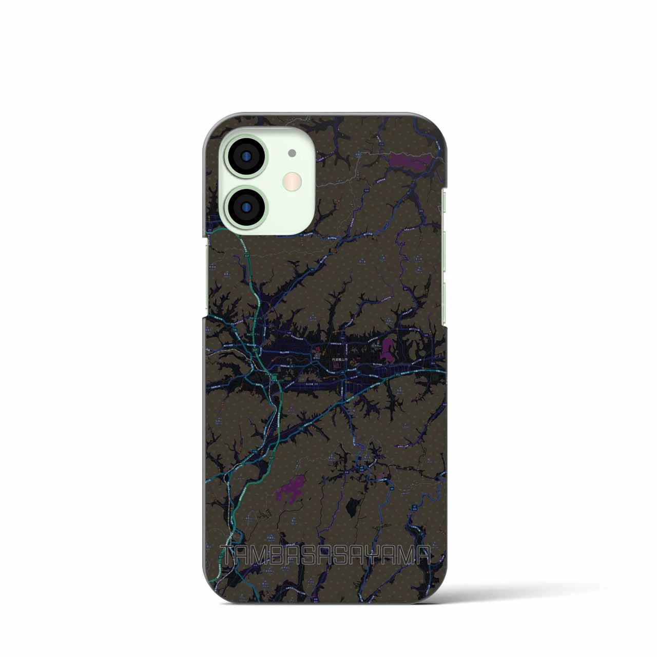 【丹波篠山(兵庫県)】地図柄iPhoneケース(バックカバータイプ)