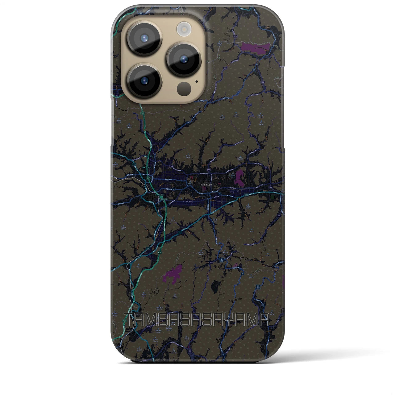 【丹波篠山(兵庫県)】地図柄iPhoneケース(バックカバータイプ)