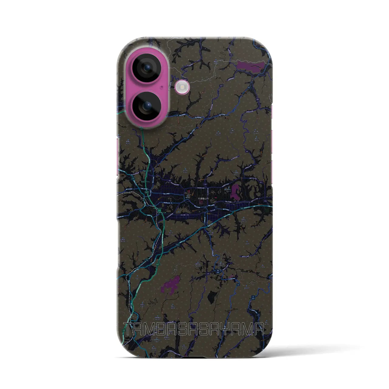 【丹波篠山(兵庫県)】地図柄iPhoneケース(バックカバータイプ)