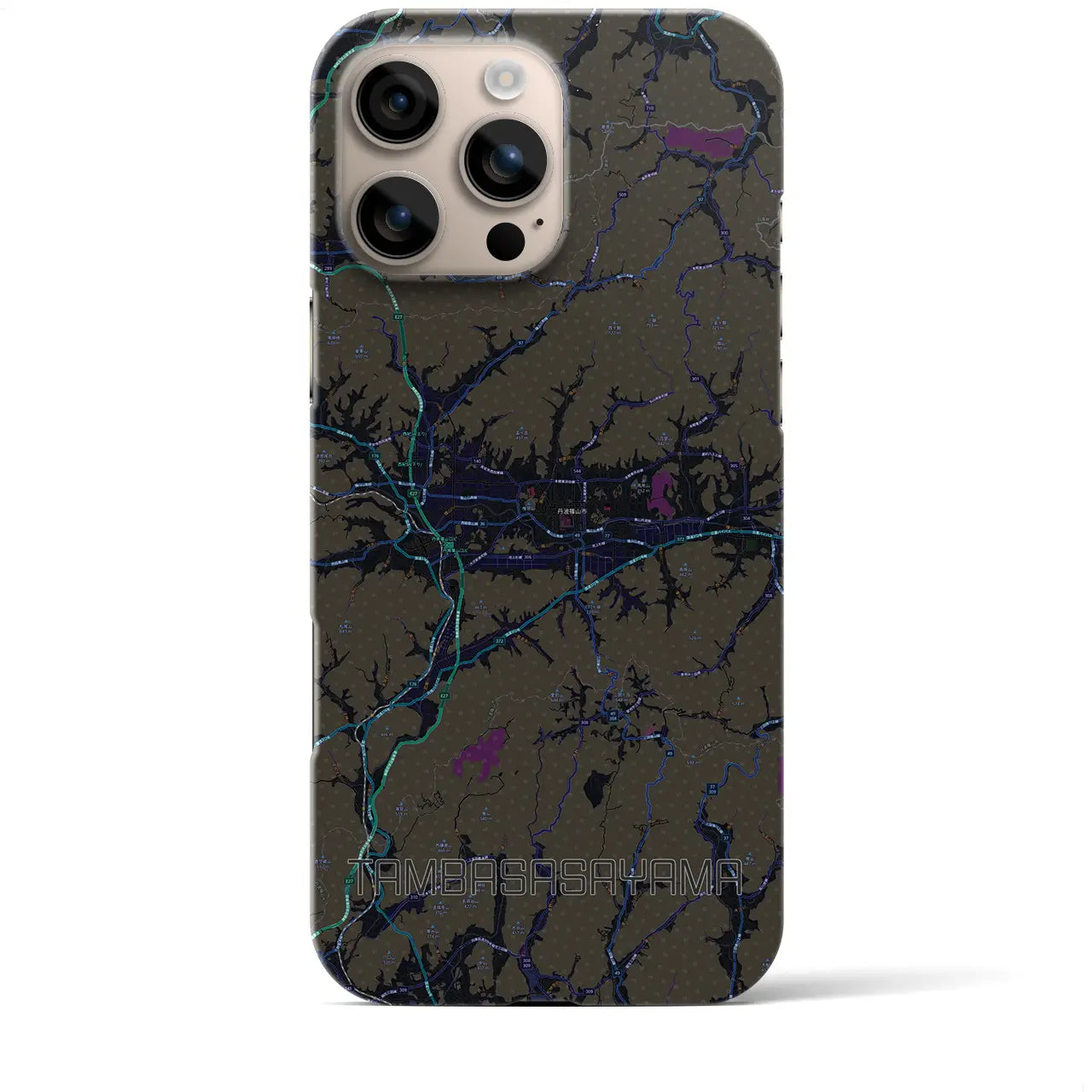 【丹波篠山(兵庫県)】地図柄iPhoneケース(バックカバータイプ)