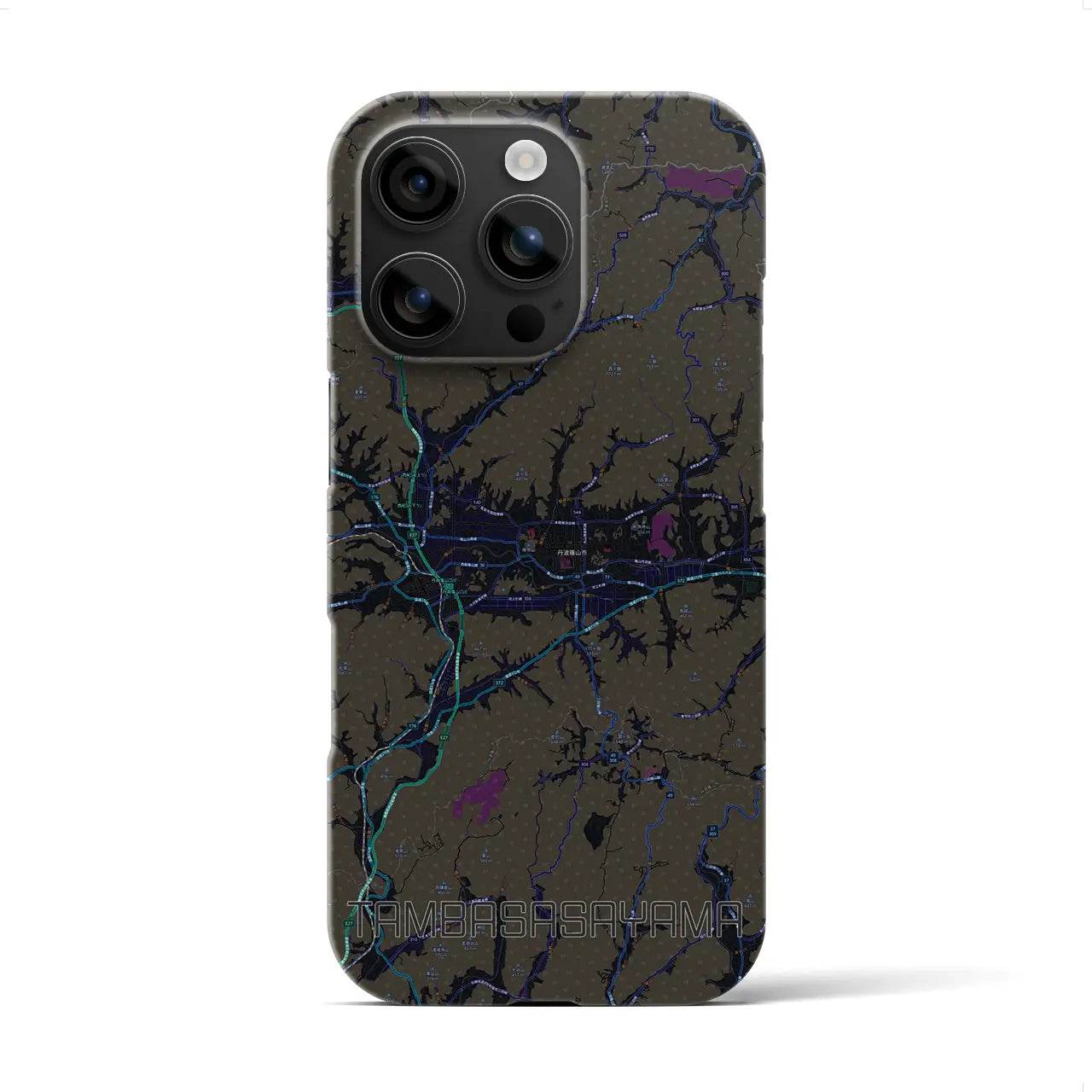 【丹波篠山(兵庫県)】地図柄iPhoneケース(バックカバータイプ)