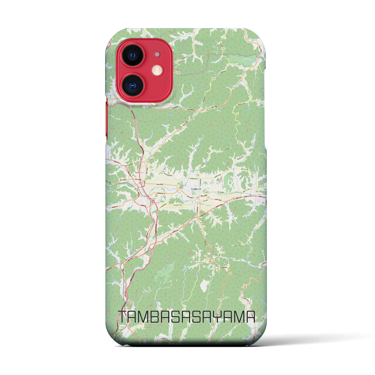 【丹波篠山(兵庫県)】地図柄iPhoneケース(バックカバータイプ)