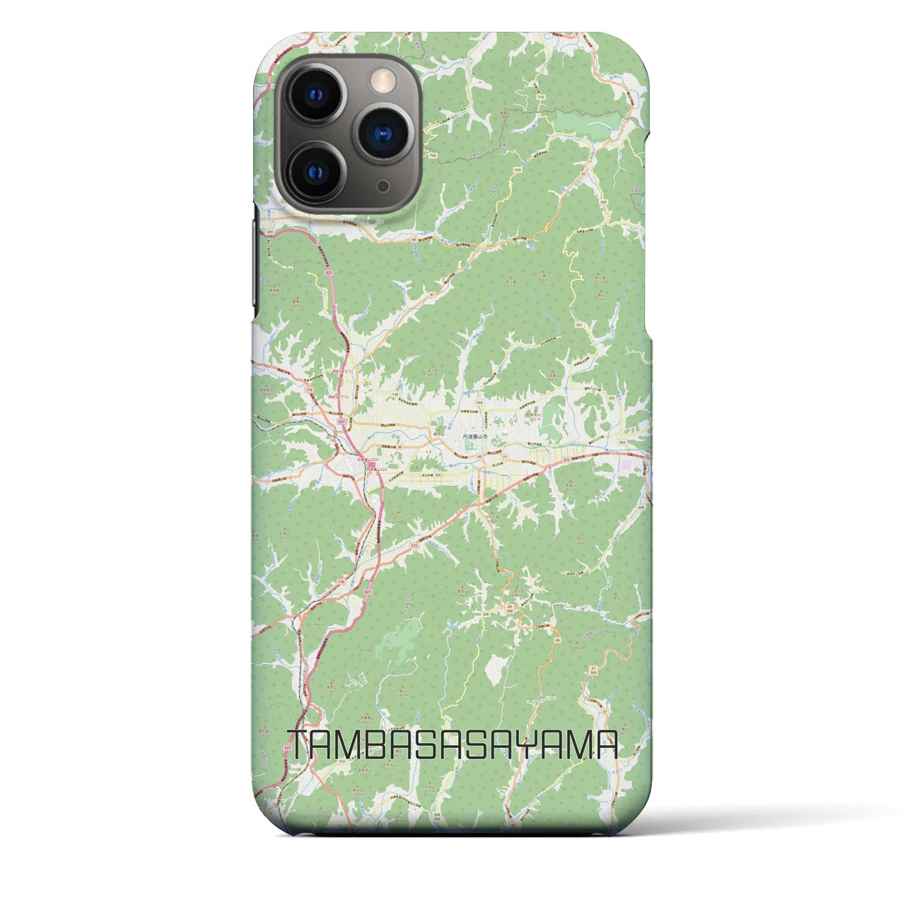 【丹波篠山(兵庫県)】地図柄iPhoneケース(バックカバータイプ)