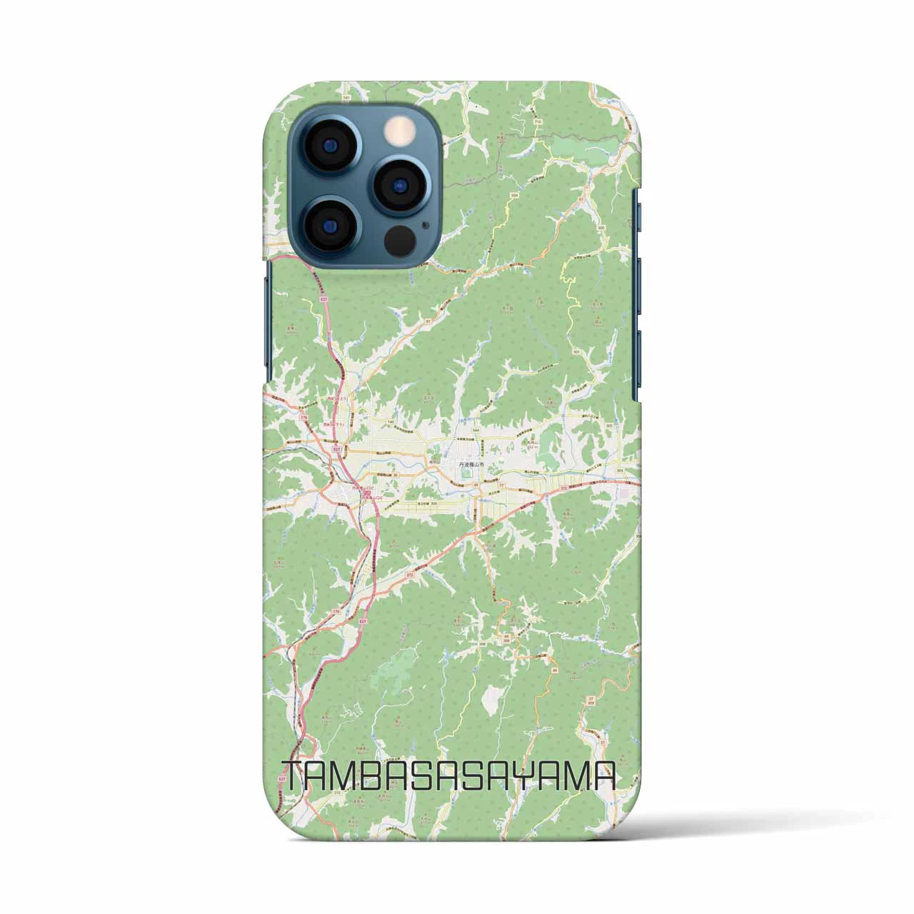 【丹波篠山(兵庫県)】地図柄iPhoneケース(バックカバータイプ)