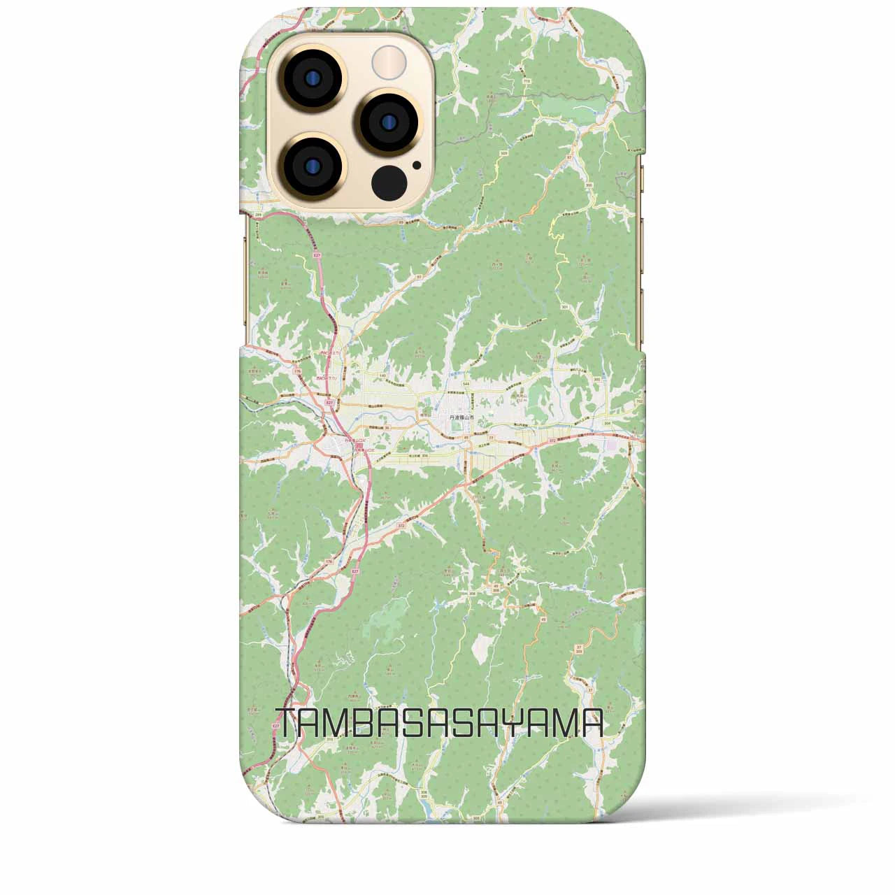 【丹波篠山(兵庫県)】地図柄iPhoneケース(バックカバータイプ)