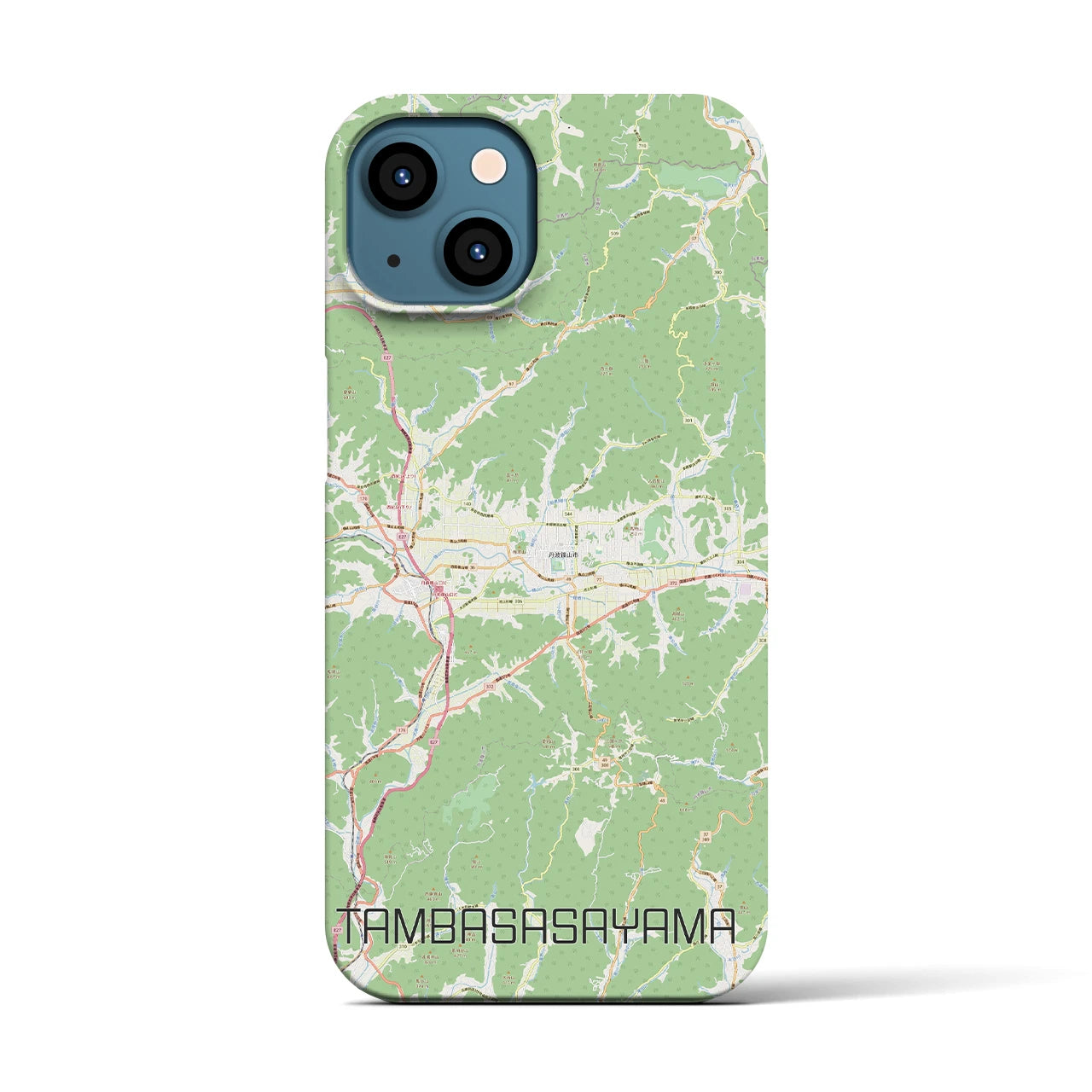 【丹波篠山(兵庫県)】地図柄iPhoneケース(バックカバータイプ)