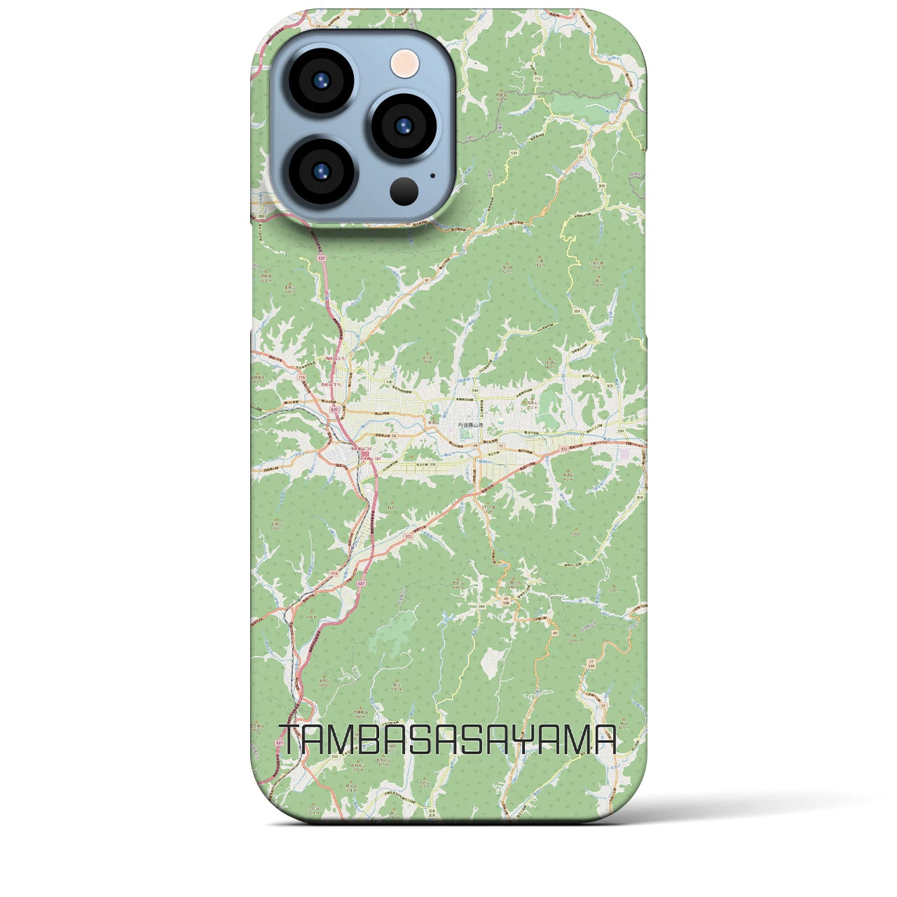 【丹波篠山(兵庫県)】地図柄iPhoneケース(バックカバータイプ)
