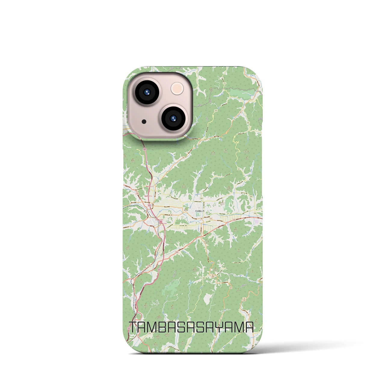 【丹波篠山(兵庫県)】地図柄iPhoneケース(バックカバータイプ)