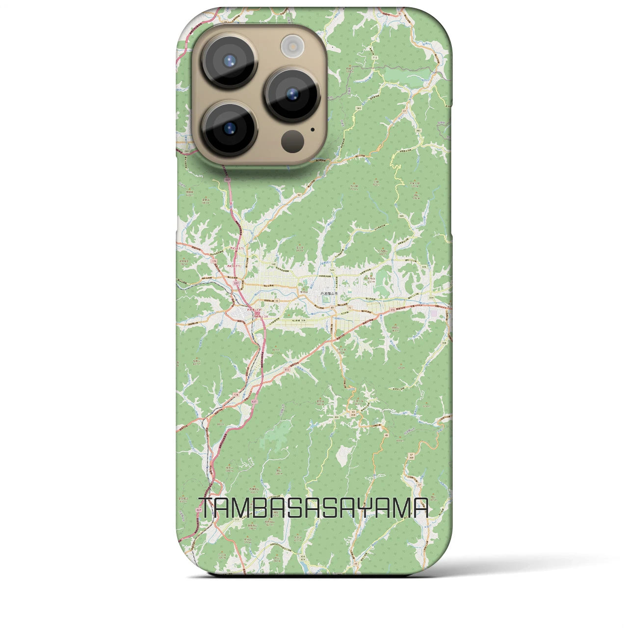 【丹波篠山(兵庫県)】地図柄iPhoneケース(バックカバータイプ)