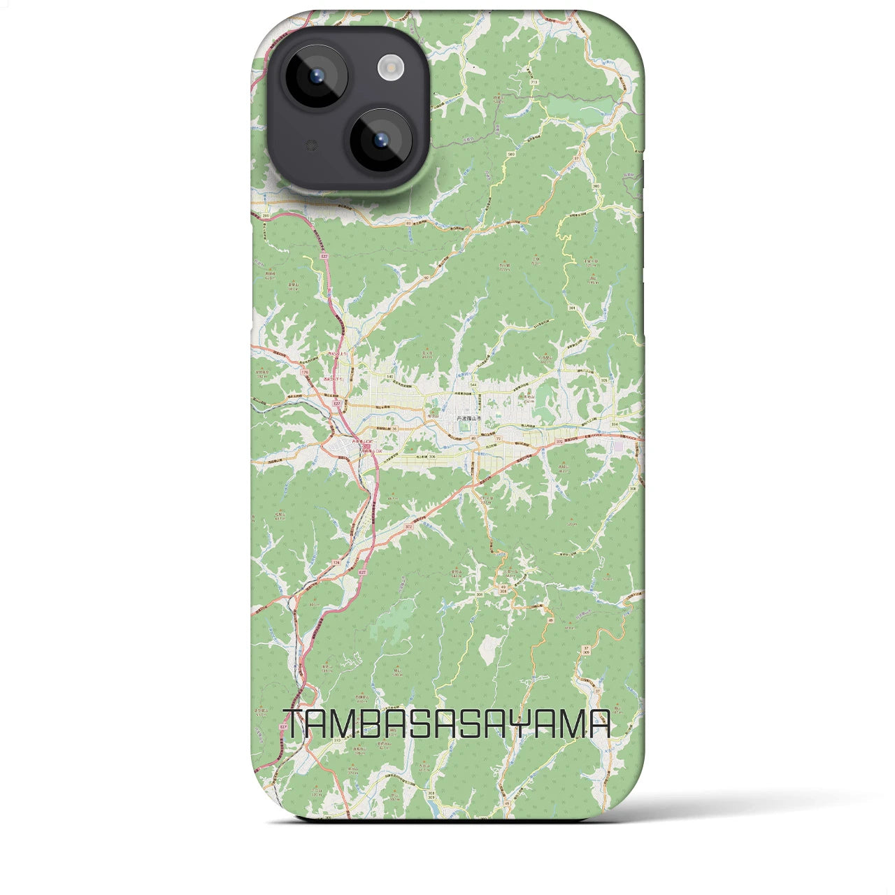 【丹波篠山(兵庫県)】地図柄iPhoneケース(バックカバータイプ)