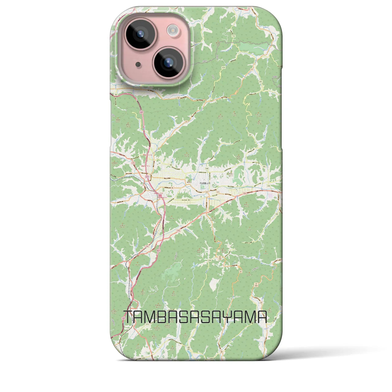 【丹波篠山(兵庫県)】地図柄iPhoneケース(バックカバータイプ)