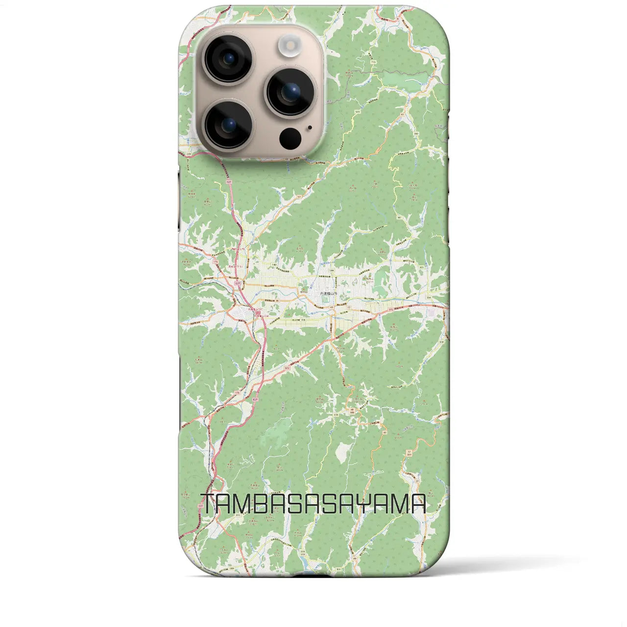【丹波篠山(兵庫県)】地図柄iPhoneケース(バックカバータイプ)