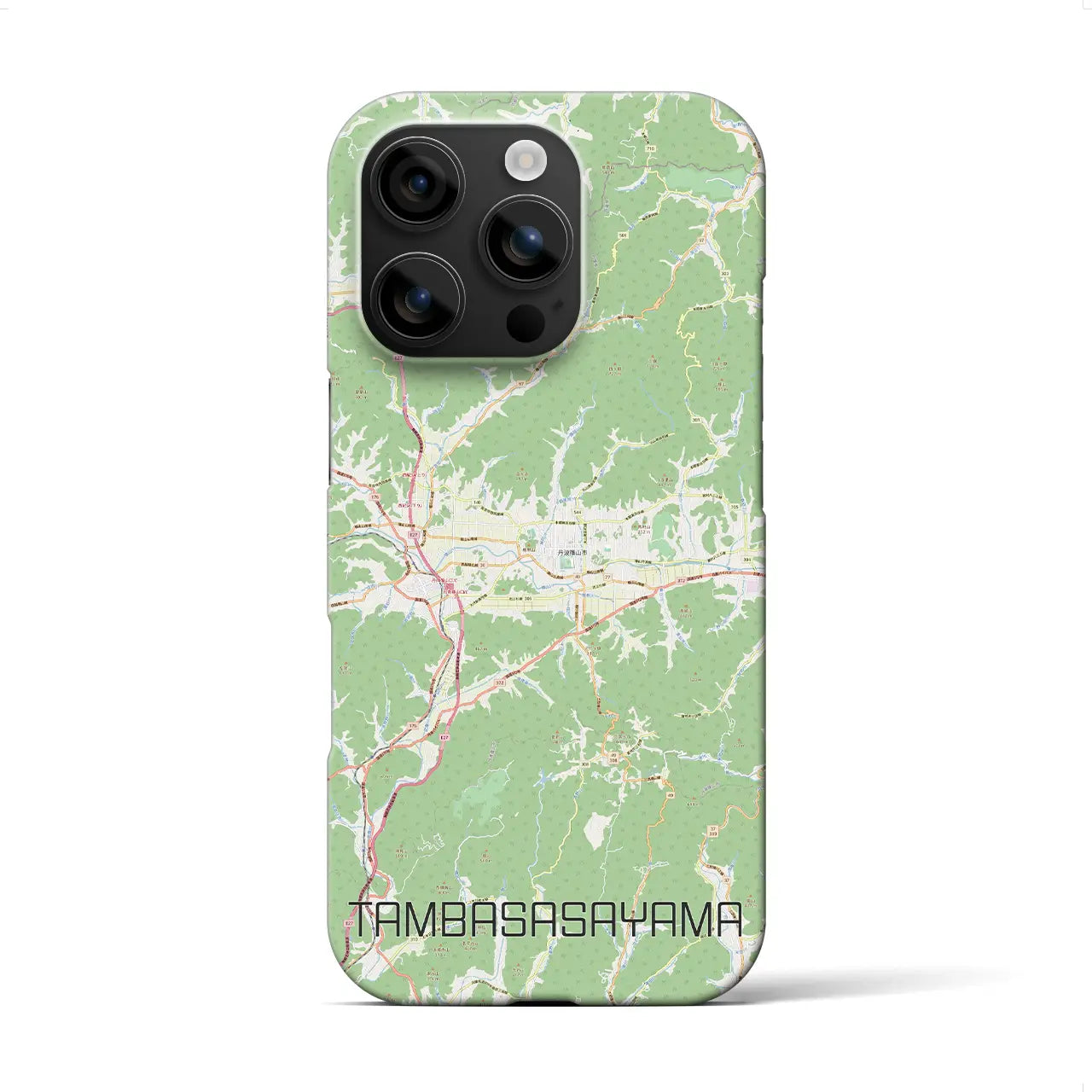 【丹波篠山(兵庫県)】地図柄iPhoneケース(バックカバータイプ)