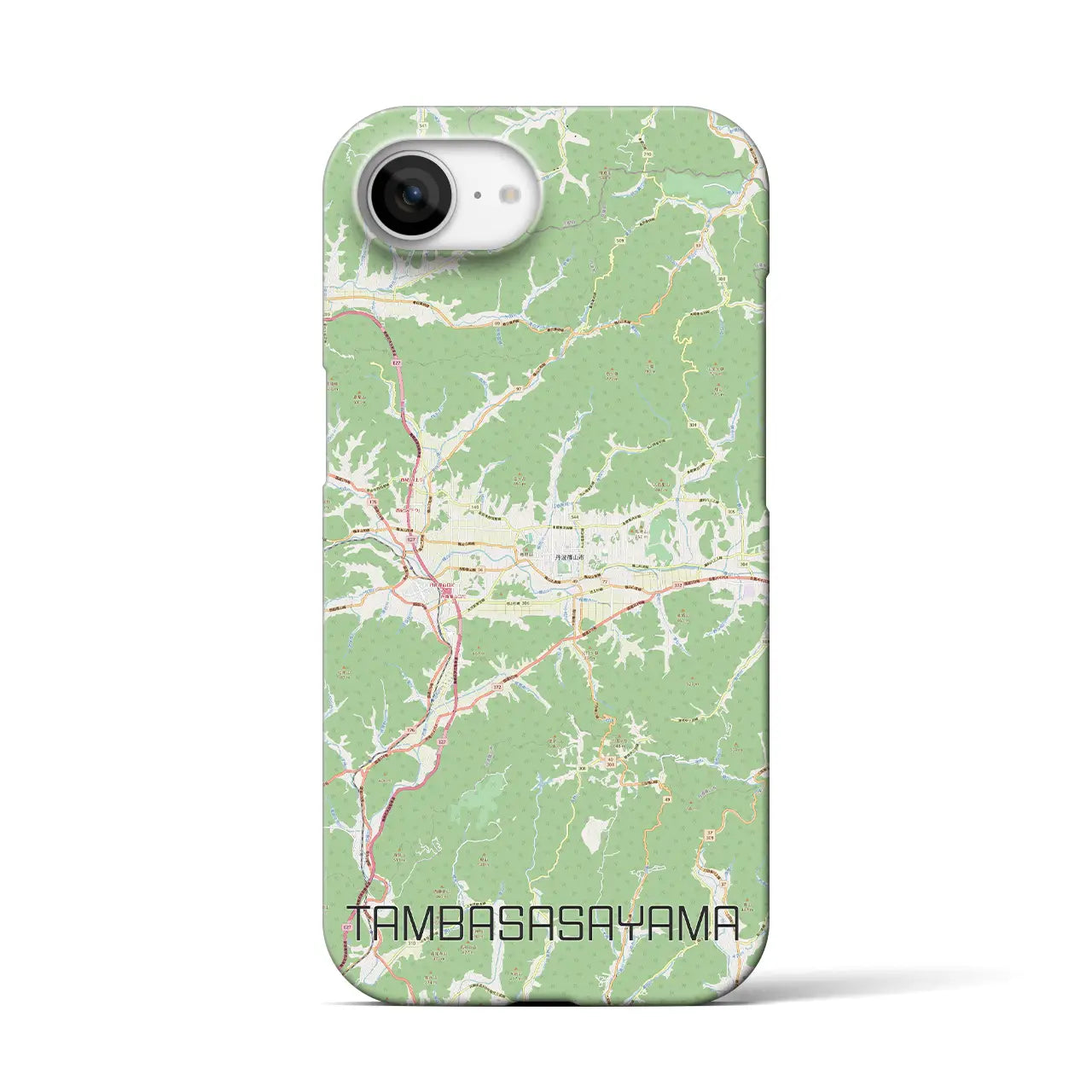 【丹波篠山(兵庫県)】地図柄iPhoneケース(バックカバータイプ)