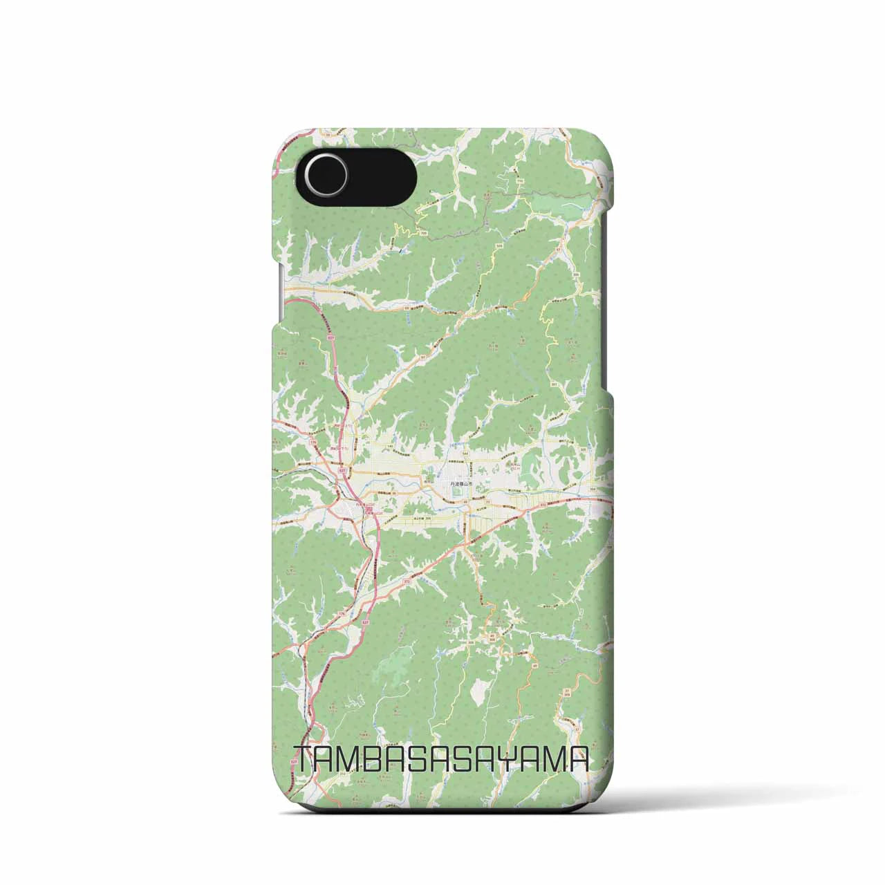 【丹波篠山(兵庫県)】地図柄iPhoneケース(バックカバータイプ)