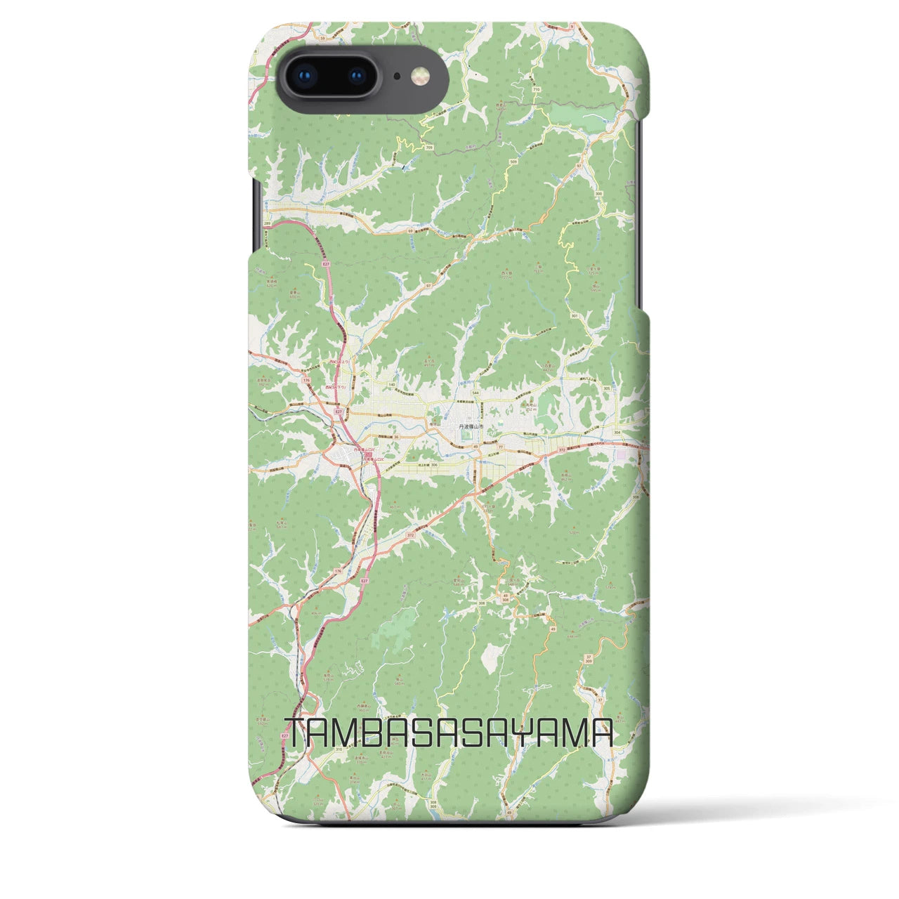 【丹波篠山(兵庫県)】地図柄iPhoneケース(バックカバータイプ)