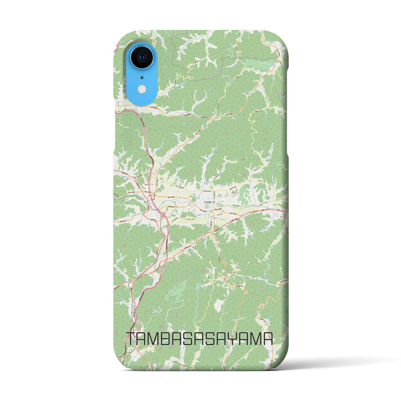 【丹波篠山(兵庫県)】地図柄iPhoneケース(バックカバータイプ)