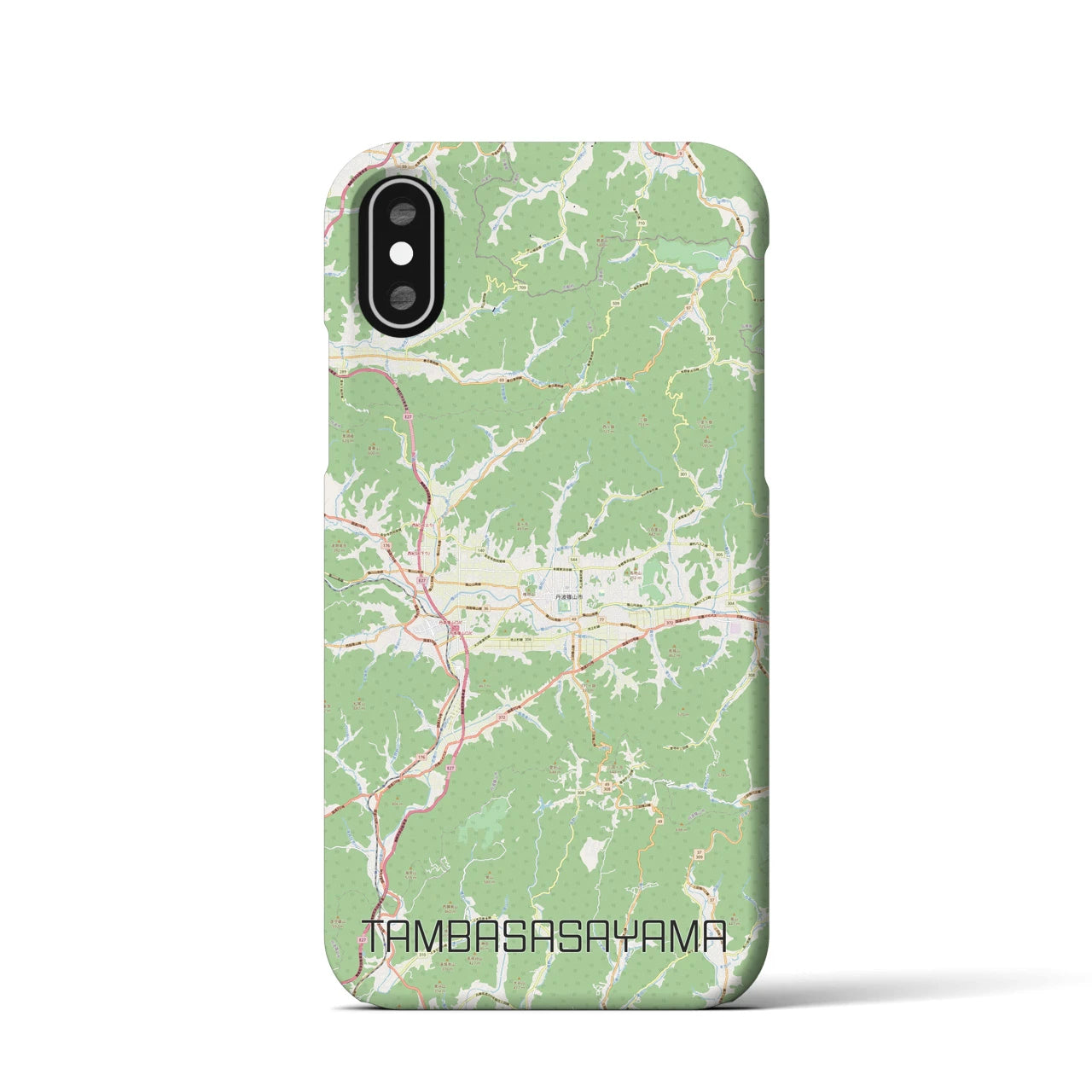【丹波篠山(兵庫県)】地図柄iPhoneケース(バックカバータイプ)