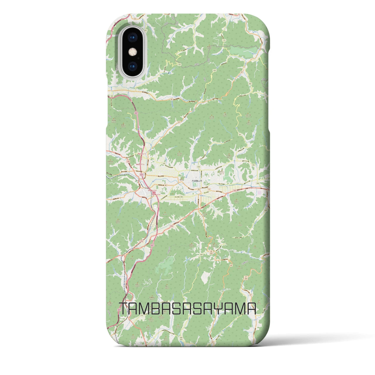 【丹波篠山(兵庫県)】地図柄iPhoneケース(バックカバータイプ)