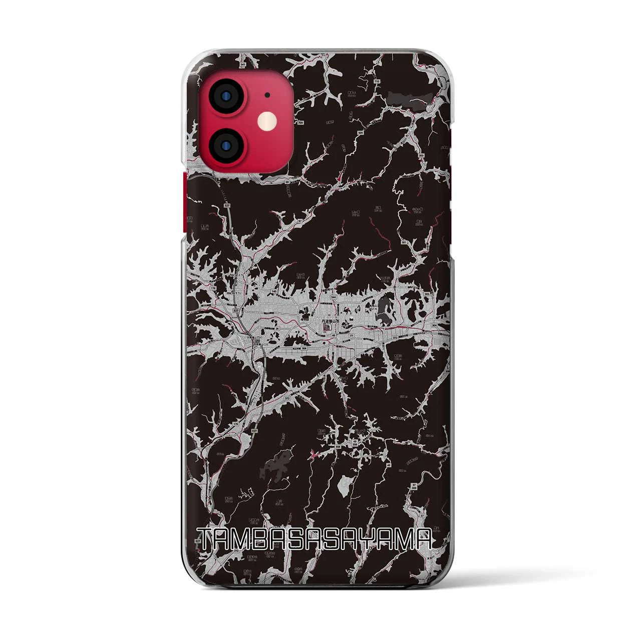 【丹波篠山(兵庫県)】地図柄iPhoneケース(クリアタイプ)