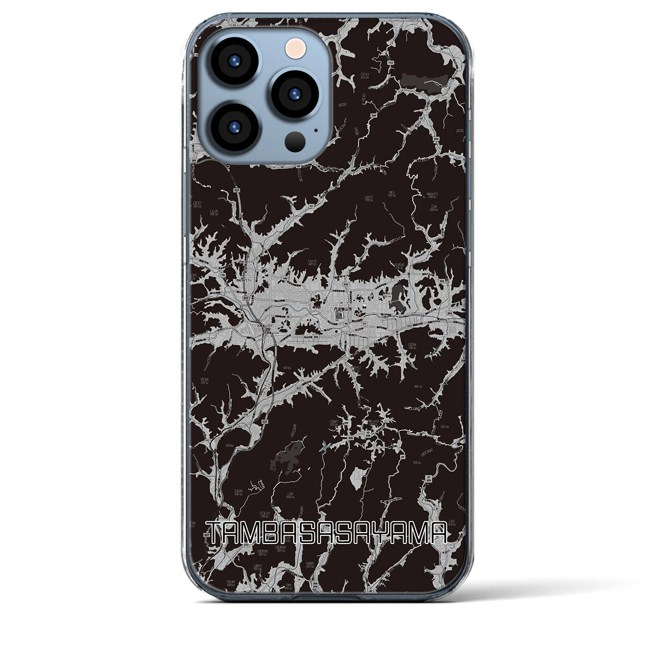 【丹波篠山(兵庫県)】地図柄iPhoneケース(クリアタイプ)