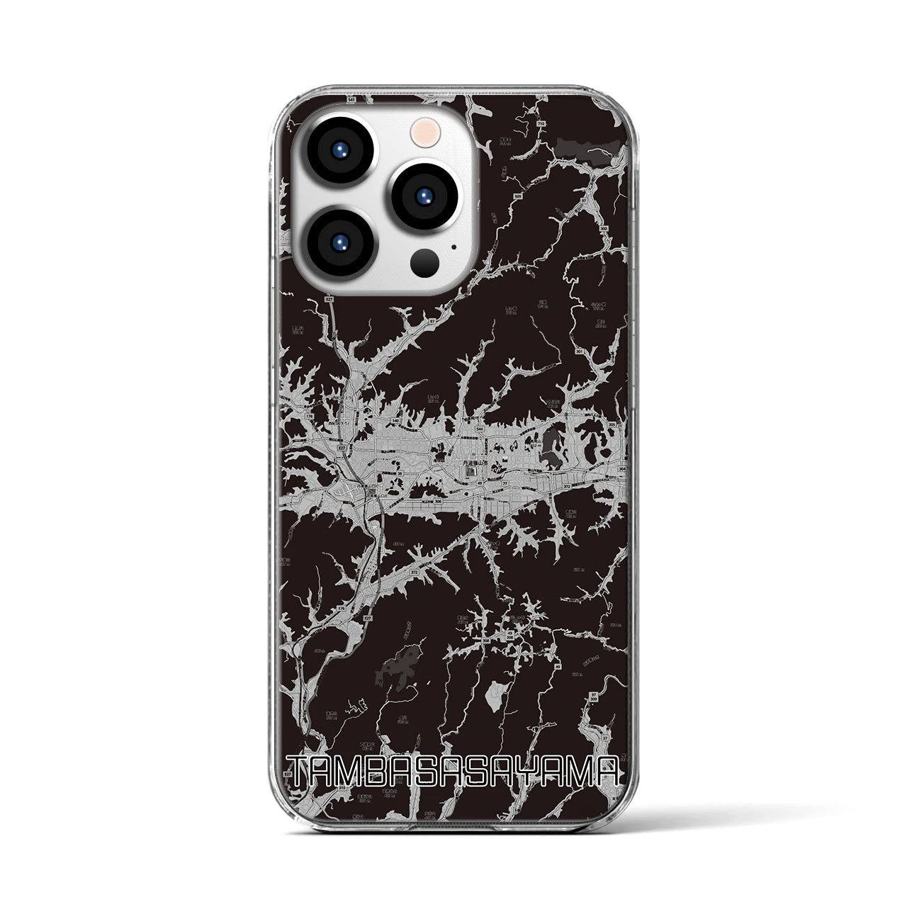 【丹波篠山(兵庫県)】地図柄iPhoneケース(クリアタイプ)