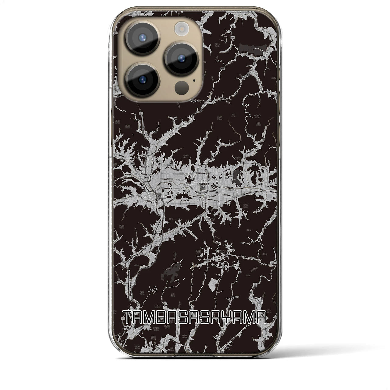 【丹波篠山(兵庫県)】地図柄iPhoneケース(クリアタイプ)