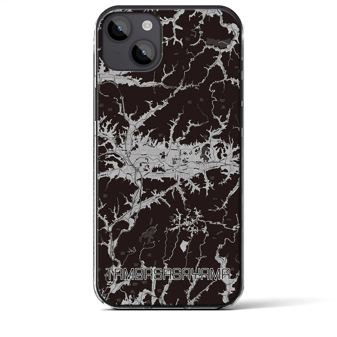 【丹波篠山(兵庫県)】地図柄iPhoneケース(クリアタイプ)