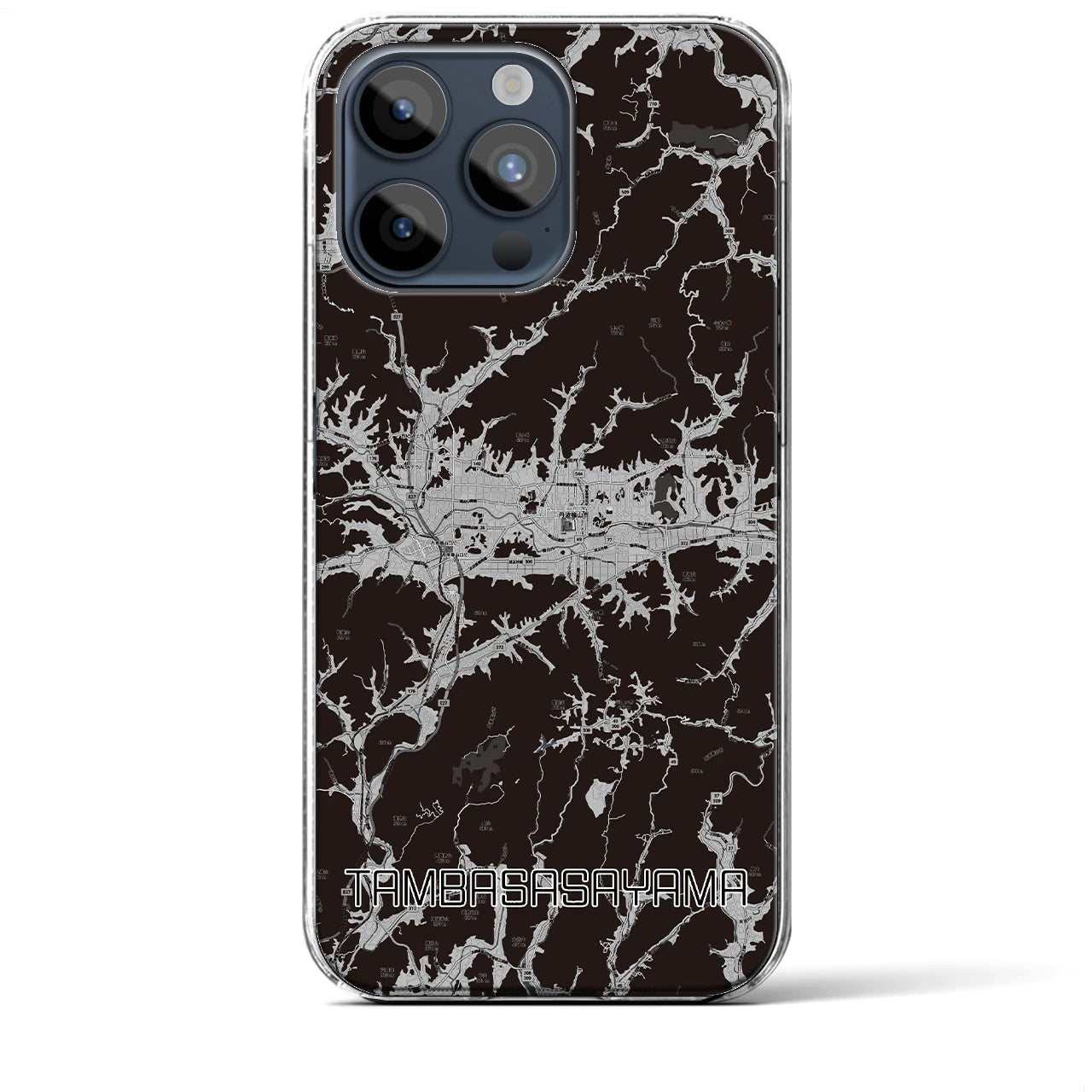 【丹波篠山(兵庫県)】地図柄iPhoneケース(クリアタイプ)