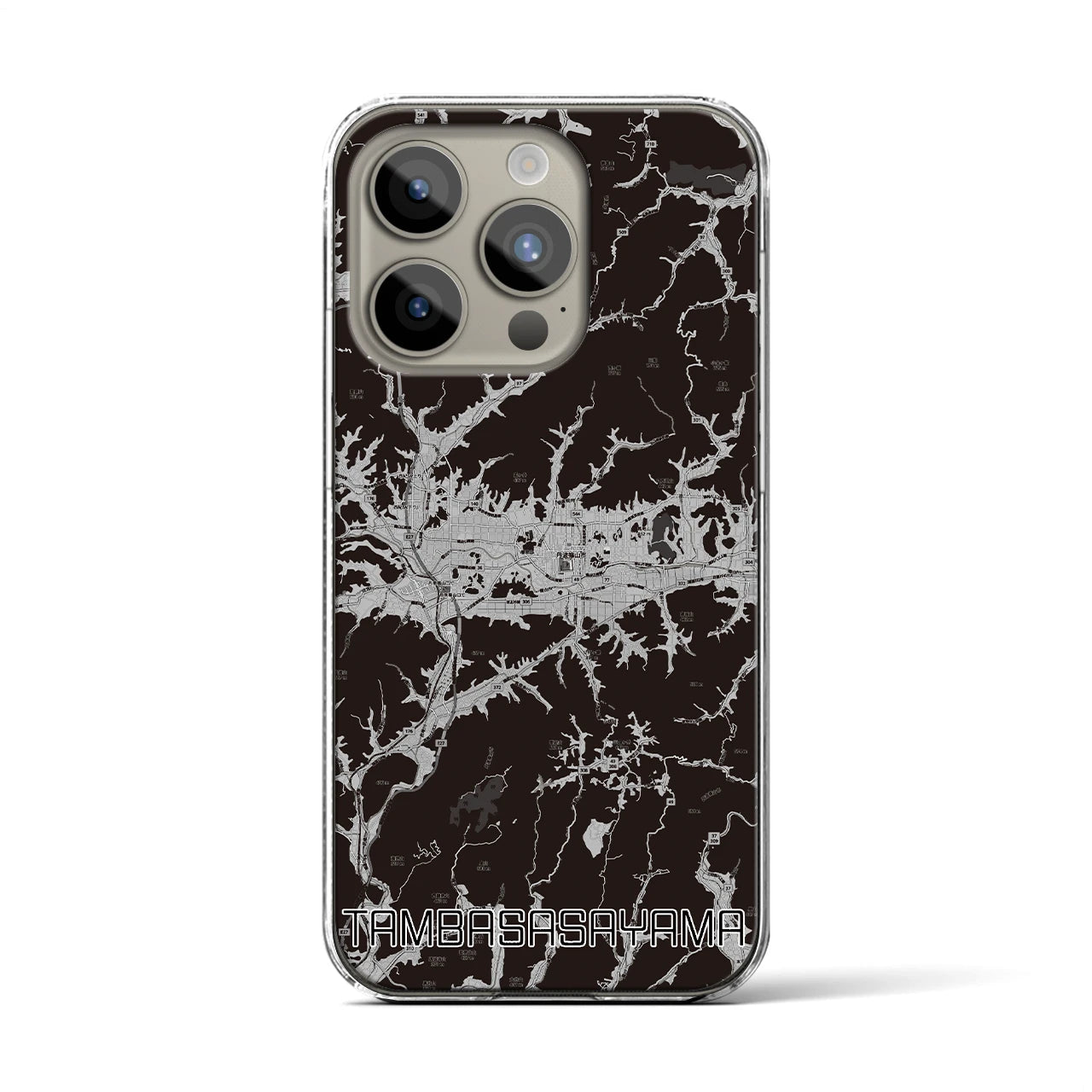 【丹波篠山(兵庫県)】地図柄iPhoneケース(クリアタイプ)